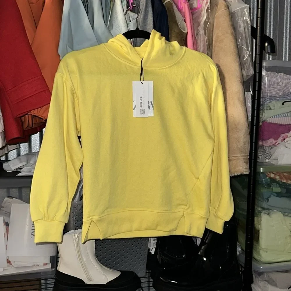 ZARA Kids | Yellow | BASIC HOODED SWEATSHIRT